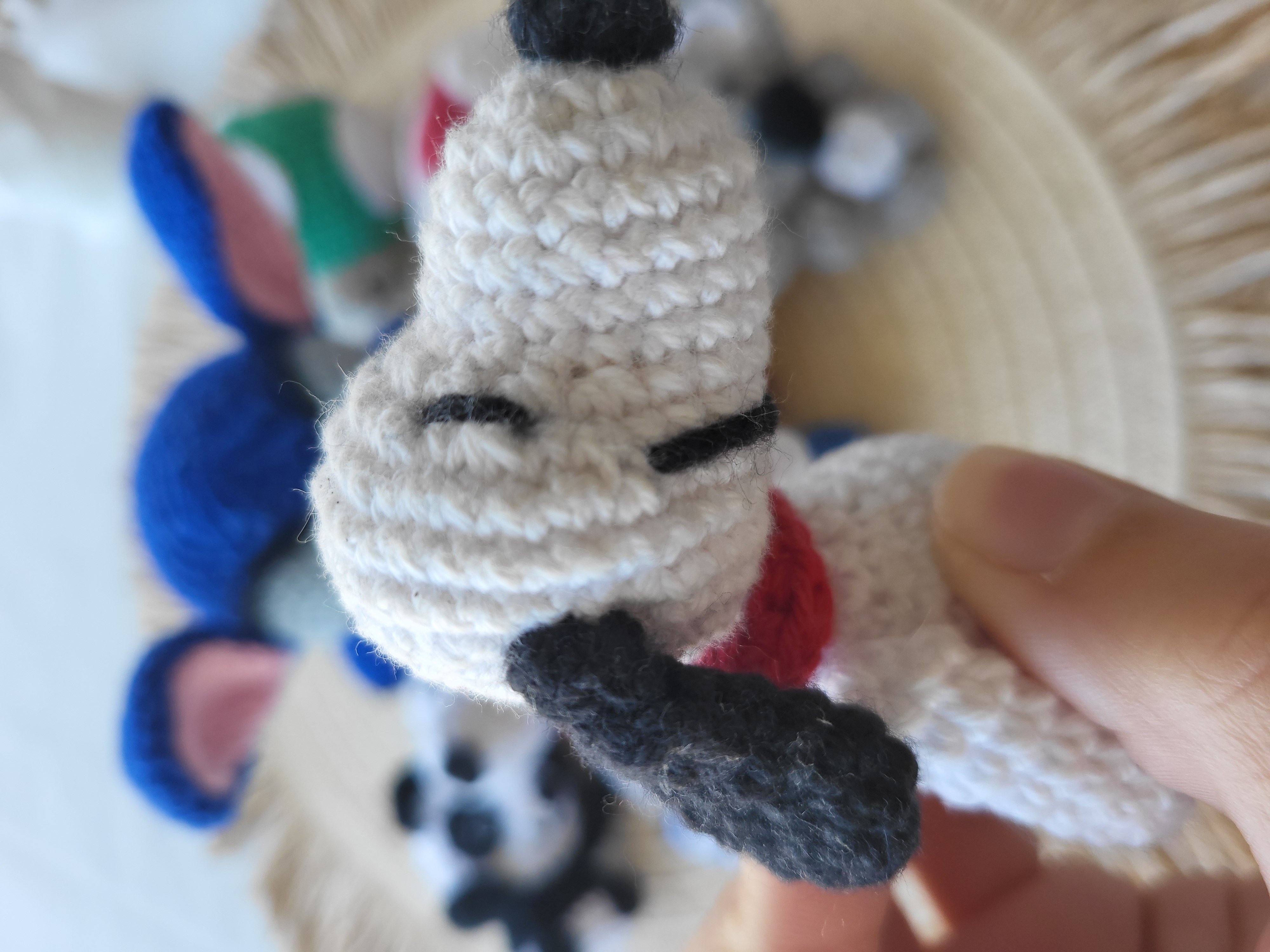 Snoopy llavero amigurumi